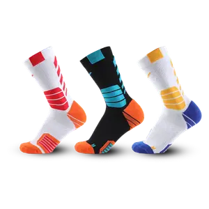 Носки Warrior Sports унисекс 3 пары, Ярко-красный Белый+Оранжевый Синий+Оранжевый Красный Белый