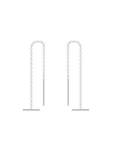 Alexander York Серьги-цепочка с подвеской STAB из серебра 925 пробы, 2 штуки