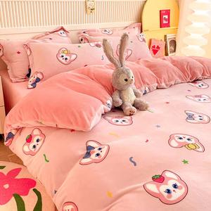 Luolai Home Пододеяльник 150х200 см, бренд Milk Velvet, утолщенный, с принтом Lucky Fox
