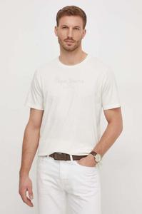 Футболка Eggo из хлопка Pepe Jeans, бежевый