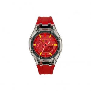 Часы Casio G-Shock Analog-Digital 2100 Series, арт. GA-2100-4A, красный