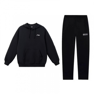 LiNing Повседневная спортивная одежда унисекс Черный+Черный