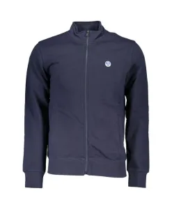 Синий хлопковый свитер с карманами на молнии. North Sails, синий