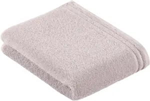 Полотенце Vossen "Calypso Feeling", (1 шт.), с узкой каймой, из 100% хлопка, веганское, однотонное 100х150 см (1 шт.), светло-серый