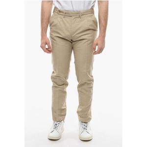 Однотонные брюки ROPPONGI с двойной складкой Cruna, Beige