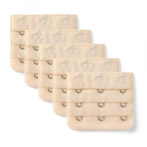 Удлинитель бюстгальтера с 3 крючками для женщин, 5 шт. ALLEGRA K, бежевый