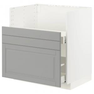 Нижний шкаф раковина TALLSJÖN METOD/MAXIMERA IKEA, 80x60 см, цвет white/bodbyn grey