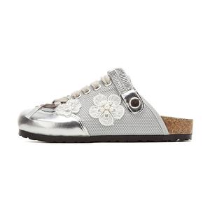 VAEL Женские домашние тапочки с закрытым носком на резиновой подошве с прошивкой, устойчивые к запахам, истиранию и скольжению, серебристые, цвет Silver