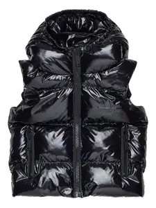Дутый жилет с капюшоном Dsquared2 Kids, черный