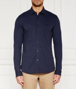 Рубашка мужская Boss Orange хлопковая приталенная, синий