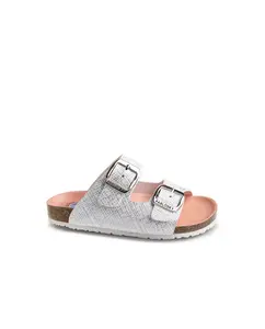 Сандалии для девочек из переработанных материалов с пряжкой Pablosky, серый