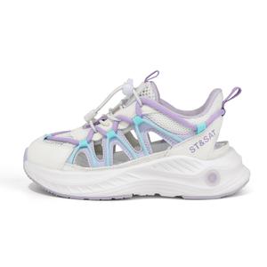 Нескользящие, износостойкие, дышащие низкие детские кроссовки для повседневной носки ST&SAT KIDS, фиолетовый/синий