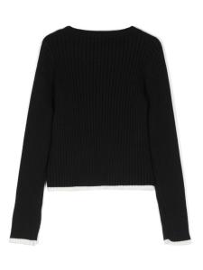 Liu Jo Kids свитер с вышитым логотипом, черный