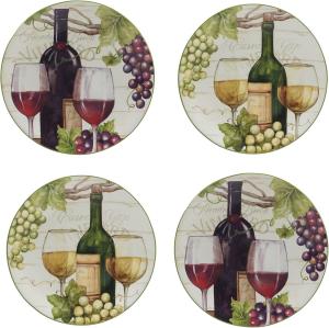 Certified International Meadow Brook салатная/десертная тарелка 23 см, набор 4 шт, 2 дизайна