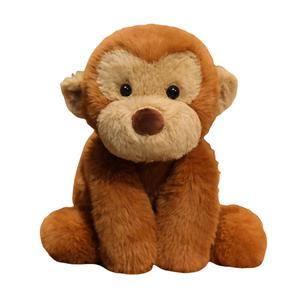 Очаровательные плюшевые куклы Smiji Monkey высотой 40 см MLING, коричневый