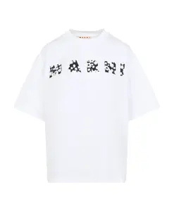 Белая футболка в стиле casual chic Marni, белый