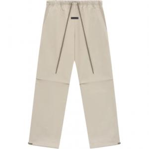 Домашние брюки из хлопкового твила Core Collection Fear Of God Essentials, серо-коричневый