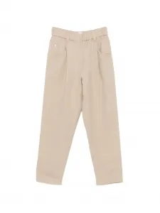 Брюки на резинке Brunello Cucinelli, бежевый