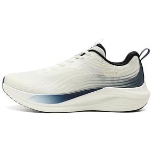 QIAODAN Амортизирующие, дышащие, легкие, низкие повседневные кроссовки для бега, мужские, цвета слоновой кости, индигово-синие