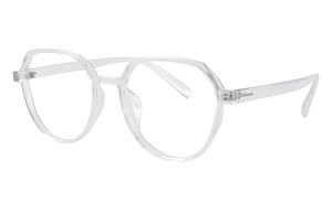 MUZU Унисекс очки для зрения, Single-frame in polygonal transparent color-C01