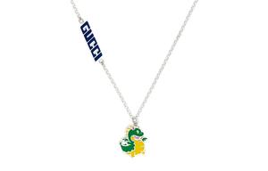 GUCCI Серебряное ожерелье с эмалью 925 пробы Unisex Silver