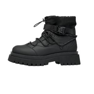 Xiwencha Короткие унисекс-мартинсы черные короткие плюшевые, цвет Black Short Plush