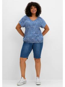 Тканевые шорты sheego, синий деним