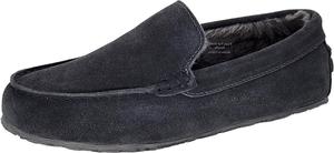 Мужские венецианские тапочки Clarks с пушистым мехом, темно-серый