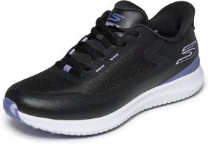 Женские кроссовки для гольфа Skechers Flight Slip-in без шипов, черный/фиолетовый