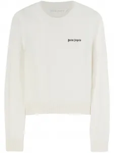 Джемпер с вышитым логотипом PALM ANGELS, белый