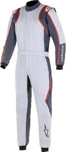 Костюм для гонок Alpinestars GP Race V2 Multi-Layer FIA 8856-2018, Silver/Asphalt/Red