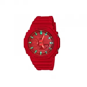 Часы Casio G-Shock Analog-Digital 2100 Series, арт. GA-2100-4A, красный/утренняя слава