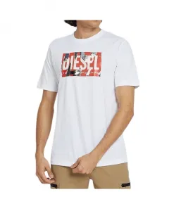 Повседневная футболка, 100% хлопок. Diesel, белый