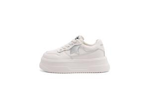 Женские нескользящие износостойкие низкие кроссовки для скейтбординга BELLE, Ecru/Silver