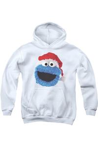 Рождественская толстовка с капюшоном для детей "Печеньковый монстр" из Sesame Street Gildan, белый