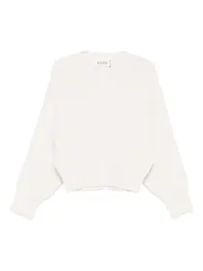 Скульптурный свитер с круглым вырезом Róhe, белый