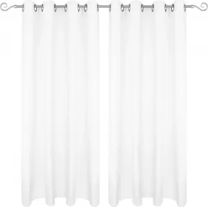 Штора на люверсах 140x245 см (ширина x длина) белого цвета, непрозрачная штора, штора на люверсах во многих вариациях Bestgoodies