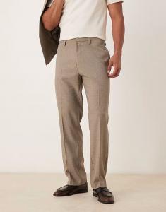 Прямые брюки цвета гальки Asos Design