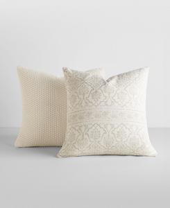 Набор из двух декоративных подушек, связанных узлом семенная вязка, 20 x 20 дюймов ienjoy Home, Natural