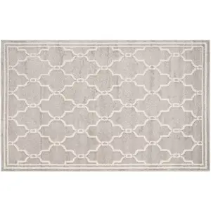 Коврик Amherst Matrix Geo для дома и улицы Safavieh, серый, 214x214 см