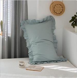 makej Наволочка из натурального хлопка в клетку с рюшами