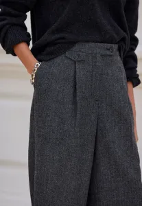 Классические широкие брюки премиум-класса в складку Next, Grey