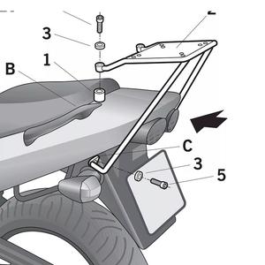 Крепление для верхнего кофра top master SHAD
