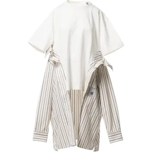 SS26 Футболка-платье с коротким рукавом Maison Mihara Yasuhiro, белый