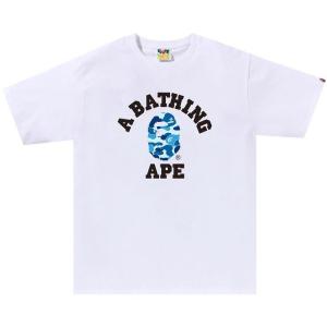 Футболка BAPE ABC Camo College 'White/Blue', белый