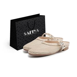 SAFIYA Женские тапочки с закрытым носком на резиновой подошве абрикос, цвет Apricot