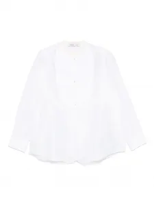 Атласная рубашка Carven, белый