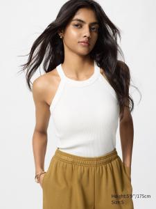 Майка с чашечками Uniqlo, цвет 00 белый