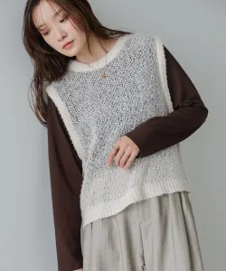 Полупрозрачный жилет из мохера