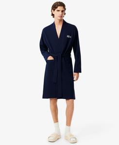 Мужской термохалат из вафельной вязки Lacoste, Navy Blue